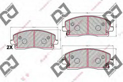 DJ PARTS bp2206 -  Комплект тормозных колодок, дисковый тормоз